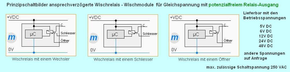 Wischrelais anzugsverzgert potenzialfrei